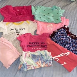 Baby girl onesies and leggings 11pc